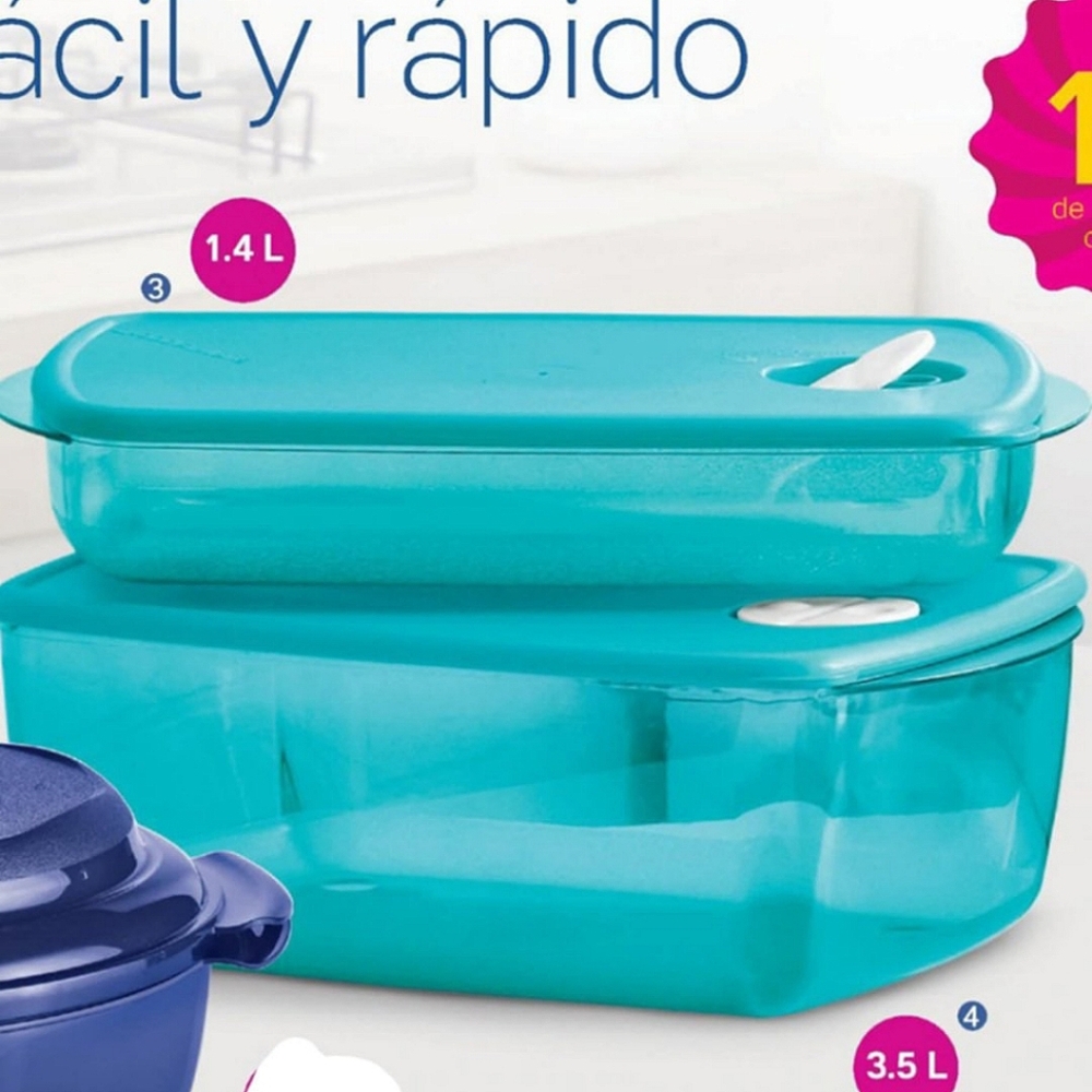 Tupperware Cristalware Blue Set/ BPA-Free Container